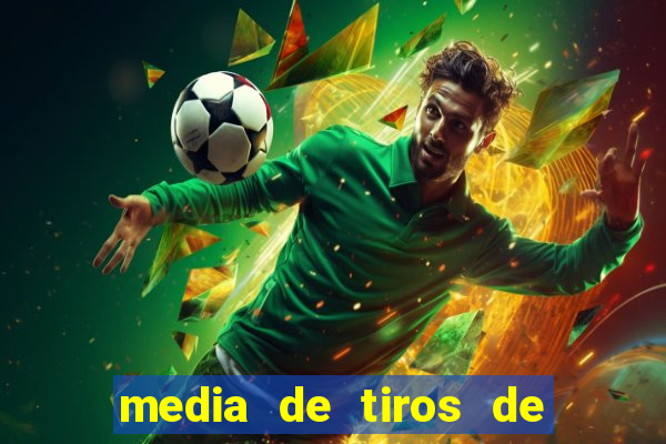 media de tiros de meta por jogo